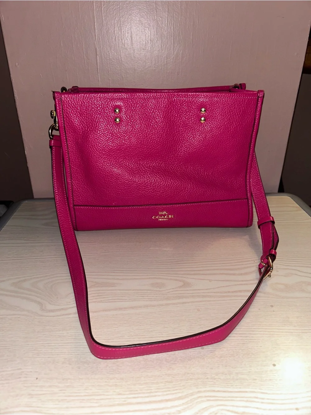 Coach Dempsey Carry All Hot Pink